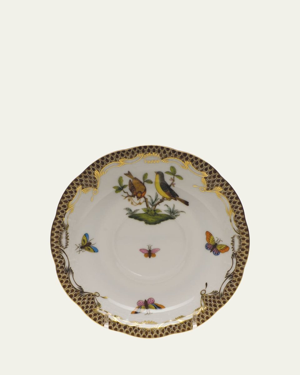 Rothschild Bird Brown Motif 07 Tea Saucer
